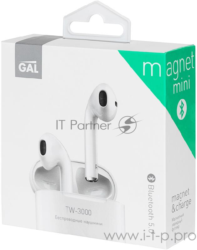 Наушники GAL TW-3000 Наушники беспроводные GAL TW-3000, цвет белый