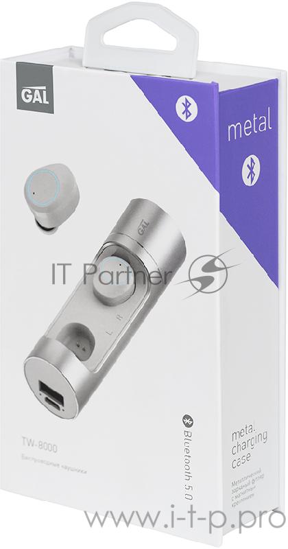 Наушники беспроводные Gal TW-8000 белый Наушники беспроводные Gal TW-8000 белый