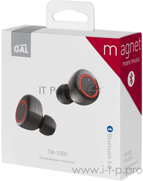 Наушники Наушники беспроводные GAL TW-3300, цвет черный