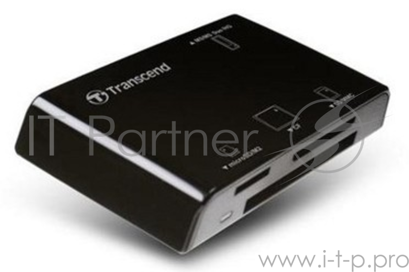 Картридер CF/SDHC/MMC/microSDHC/MS/M2 Transcend TS-RDP8K, внешн., черный (USB2.0)