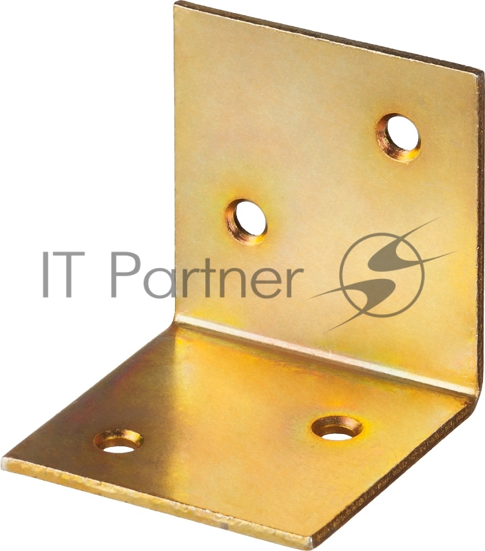 Уголок мебельный широкий УМШ-2.0, 40х40х40 х 2мм, желтый цинк, ЗУБР