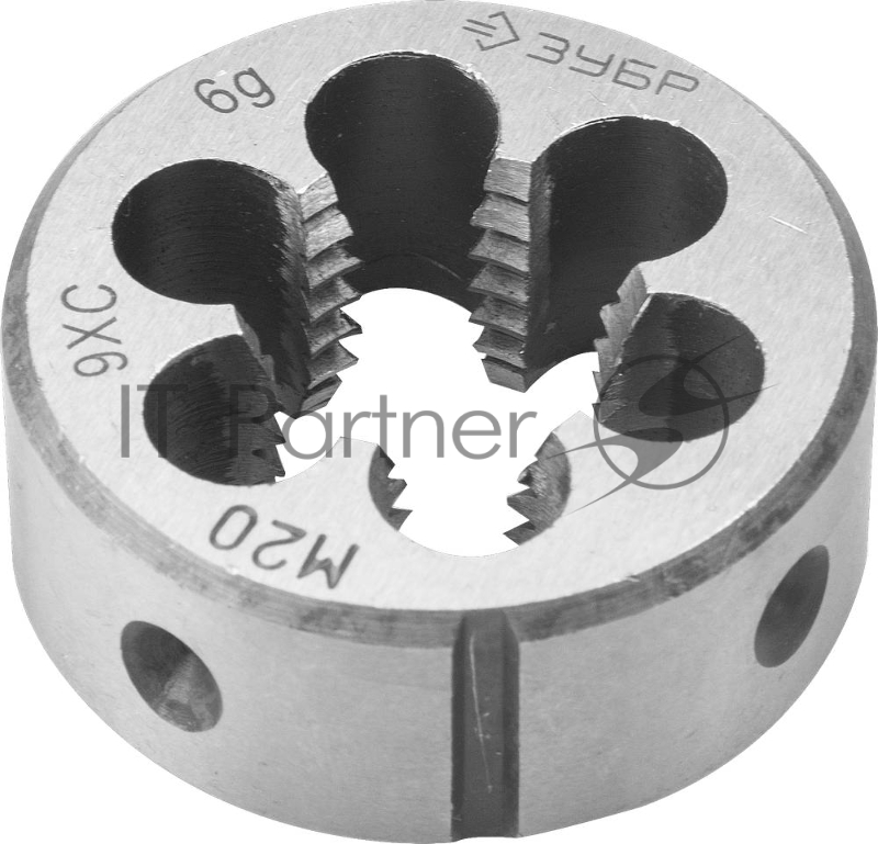 Плашка ЗУБР М20x1.5мм, сталь 9ХС, круглая ручная