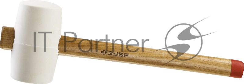 Резиновая белая киянка ЗУБР МАСТЕР 20511-680_z01 680г с деревянной рукояткой