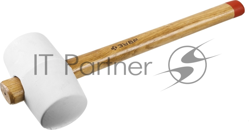 Резиновая белая киянка ЗУБР МАСТЕР 20511-680_z01 680г с деревянной рукояткой