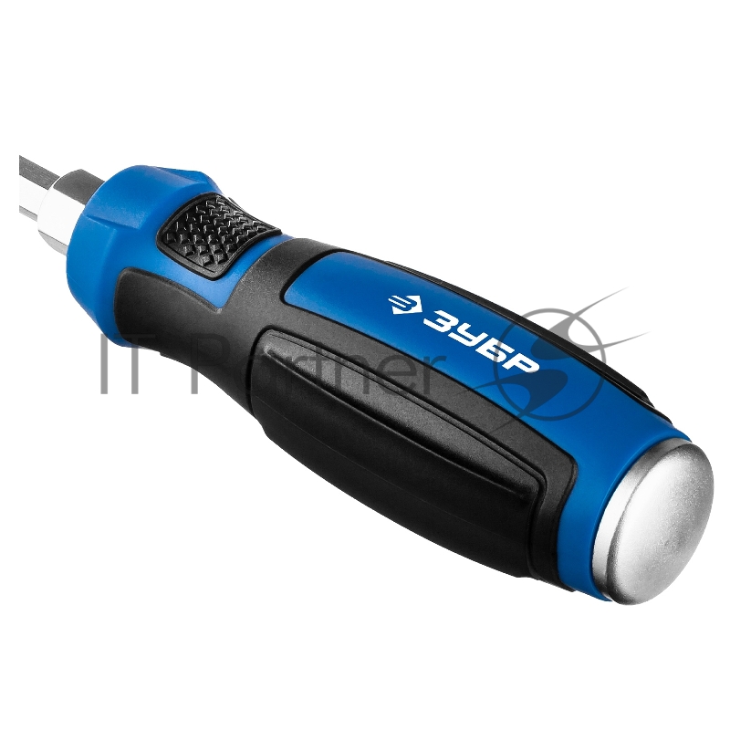 Отвертка ударная ЗУБР Профессионал УДАРНИК 25272-3, сквозной Cr-V стержень, PH3 x 150 мм, усилитель под ключ, магнитный наконечник, двухкомп. рукоятка