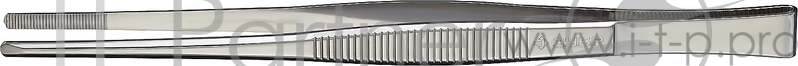 Пинцет ЗУБР 22211-1-180 для электроники и точной механики, нерж. сталь, антимагнит, прямой, закругленные губки, 180мм