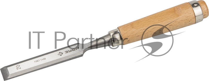 Стамеска-долото Классик с деревянной ручкой, хромованадиевая, 20мм, ЗУБР