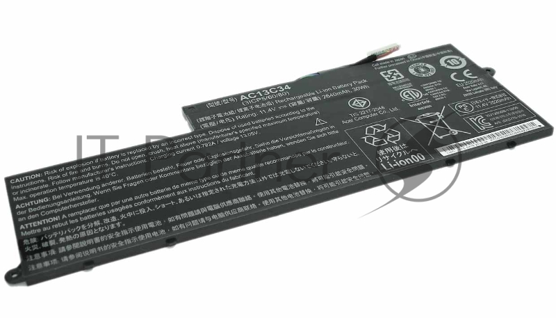 Аккумулятор для Acer Aspire E3-111-C6LG, E3-112, E3-112-C6YY, E11, (AC13C34), 2640mAh, 11.4V, Acer
