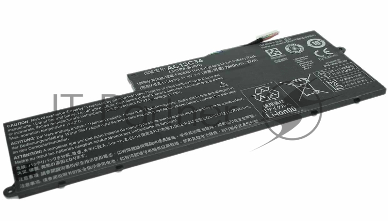 Аккумулятор для Acer Aspire E3-111-C6LG, E3-112, E3-112-C6YY, E11, (AC13C34), 2640mAh, 11.4V, Acer