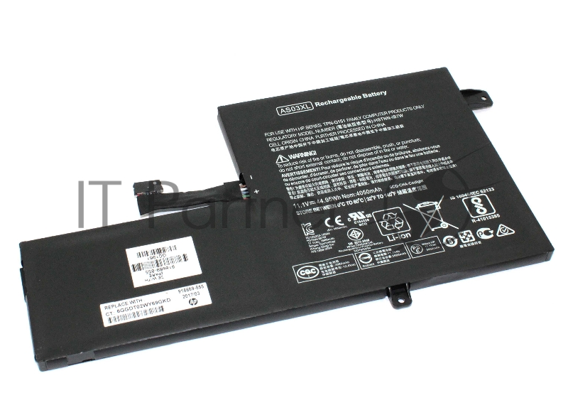Аккумулятор для HP Chromebook 11 g5 ee, (As03xl), 4050mAh, 11.1V, HP