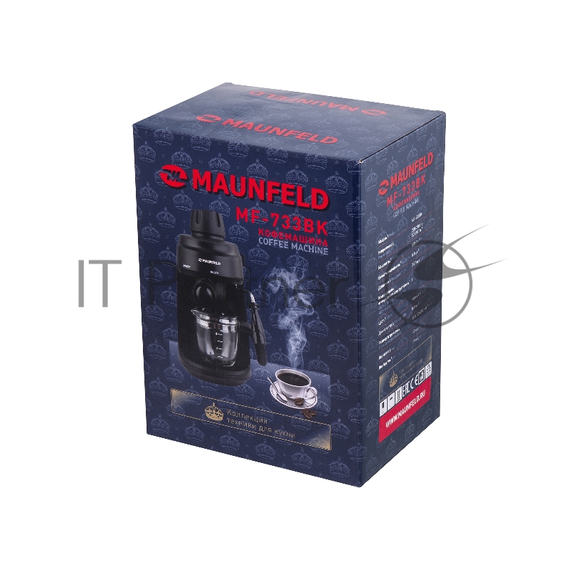 Кофемашина рожкового типа MAUNFELD MF-733BK