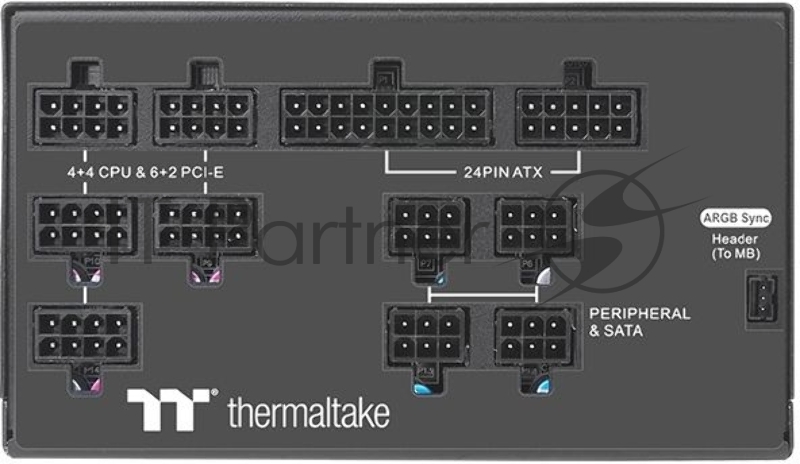 Блок питания Toughpower PF1 ARGB 850 PS-TPD-0850F3FAPE-1 0850W/Fully Modular/RiingDuo/Full Range/Analog/80 Plus Platinum/EU/100% JP CAP/All Flat Cables