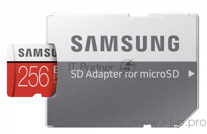 Флеш карта microSD 256GB SAMSUNG EVO PLUS microSDXC Class 10, UHS-I, U3 (SD адаптер) 90MB/s,100MB/s