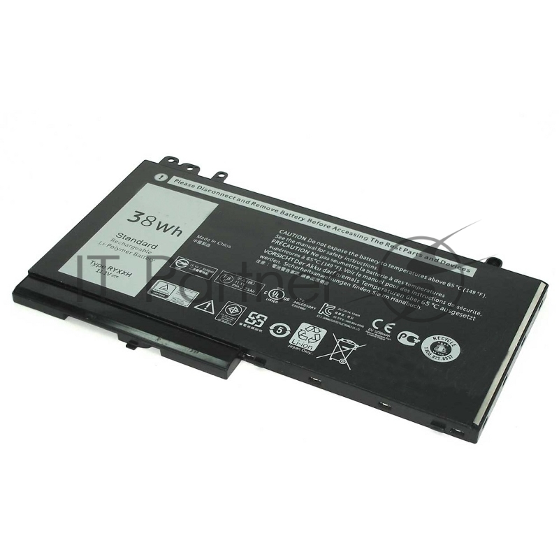 Аккумулятор для Dell Latitude E5250, (RYXXH), 38Wh, 11.1V, Dell