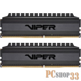 DDR 4 DIMM 16Gb (8GBx2) PC35200, 4400Mhz, PATRIOT BLACKOUT (PVB416G440C8K) (retail)