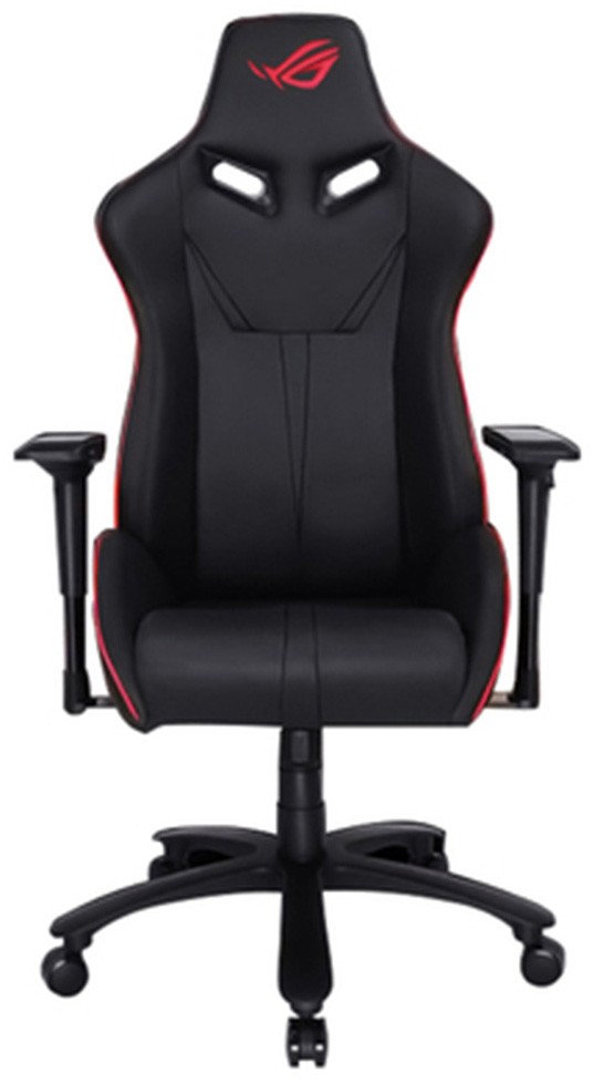 Asus ROG SL200 чёрное Игровое кресло (PU кожа, сталь, аллюминий, газпатрон 4 кл, ролики 60 мм, механизм качания, 90GC00I0-MSG010)