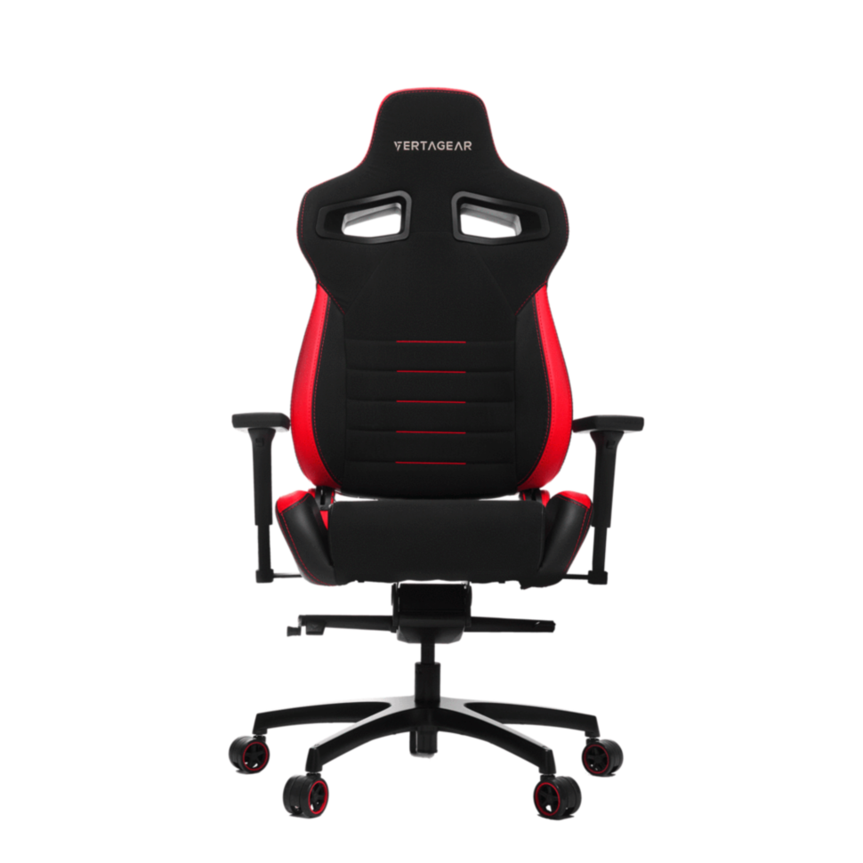 Игровое кресло Vertagear PL4500 чёрно-красное (Coffee Fiber, LED, регулируемый угол наклона, механизм качания)