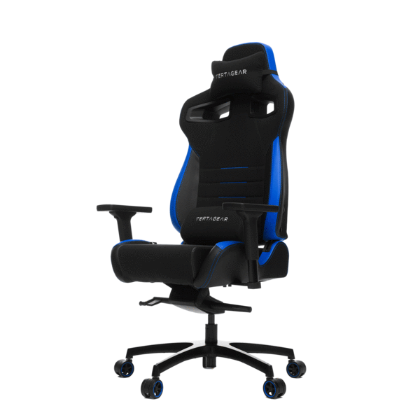 Игровое кресло Vertagear PL4500 чёрно-синее (Coffee Fiber, LED, регулируемый угол наклона, механизм качания)