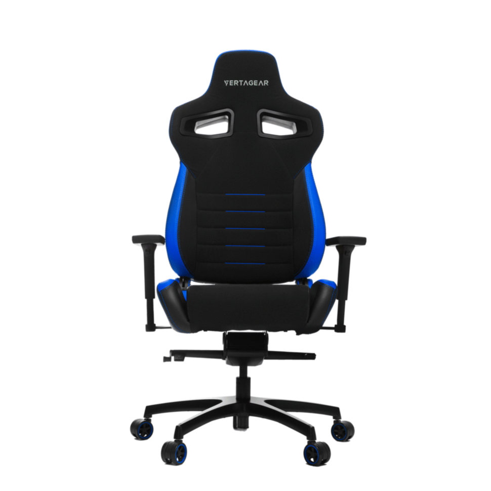 Игровое кресло Vertagear PL4500 чёрно-синее (Coffee Fiber, LED, регулируемый угол наклона, механизм качания)