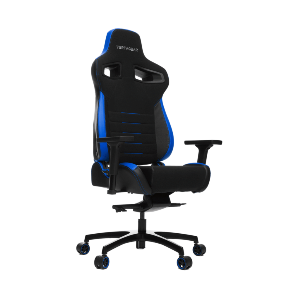 Игровое кресло Vertagear PL4500 чёрно-синее (Coffee Fiber, LED, регулируемый угол наклона, механизм качания)