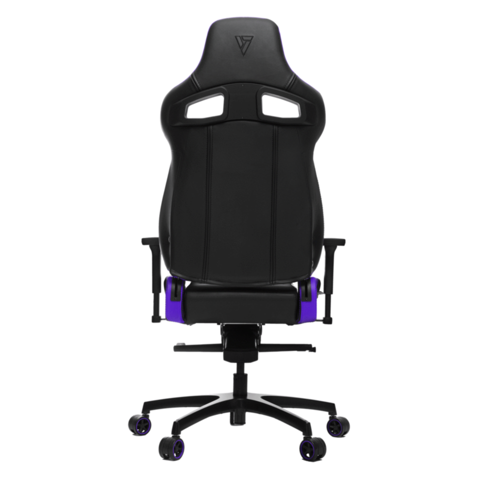 Игровое кресло Vertagear PL4500 чёрно-фиолетовое (Coffee Fiber, LED, регулируемый угол наклона, механизм качания)