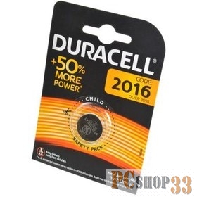 Батарейки DURACELL CR2016 Bl1 (1шт. в уп-ке)