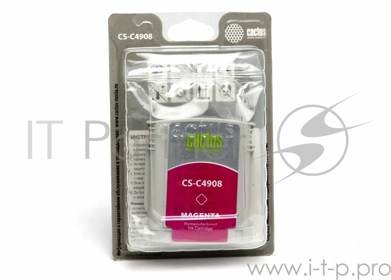 Расходные материалы Cactus C4908A Картридж струйный CS-C4908 №940 пурпурный для HP DJ Pro 8000/8500 (30мл)