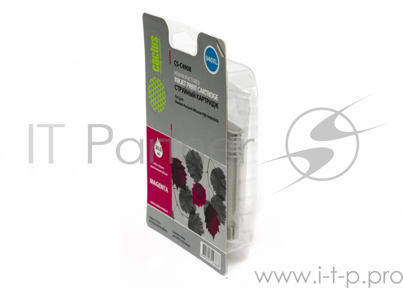 Расходные материалы Cactus C4908A Картридж струйный CS-C4908 №940 пурпурный для HP DJ Pro 8000/8500 (30мл)