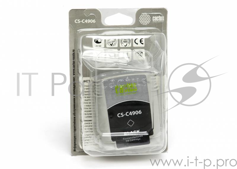 Расходные материалы Cactus C4906A Картридж струйный CS-C4906 №940XL черный для HP DJ Pro 8000/8500 (72мл)