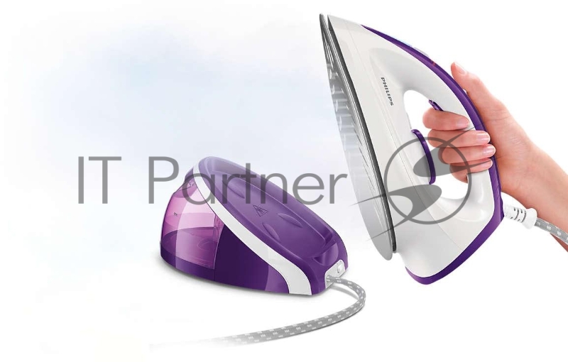 Парогенераторы и гладильные системы Philips Парогенераторы и гладильные системы Philips/ 5,2 бар, 2400 Вт, удар 200 г, пар 100г/мин, 1.1 л, Smart Calc Clean, керамическая подошва
