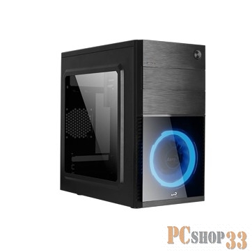 Корпус Aerocool Cs-105 Blue ( mATX, без БП, 1x USB3.0, 1x USB2.0, 1x 12cm blue LED front fan )