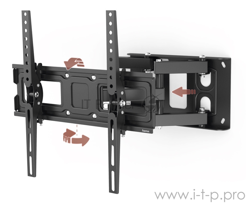 Кронштейн для телевизора Hama FULLMOTION TV черный 32-65 макс.50кг настенный