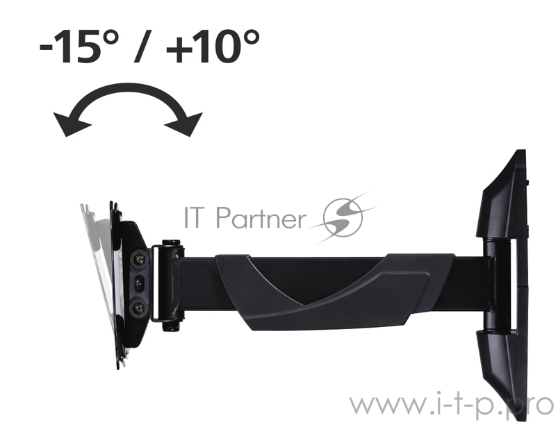 Кронштейн для телевизора Hama FULLMOTION черный 10-26 макс.25кг настенный