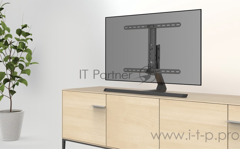 Подставка для телевизора Hama Design черный 32-65 макс.40кг настольный поворот и наклон