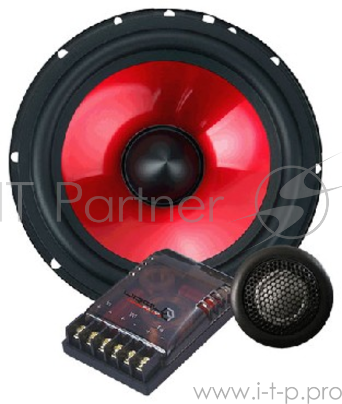 Колонки автомобильные Ural AS-C1627K Red (без решетки) 140Вт 92дБ 4Ом 16.5см (6 1/2дюйм) (ком.:2кол.) компонентные двухполосные