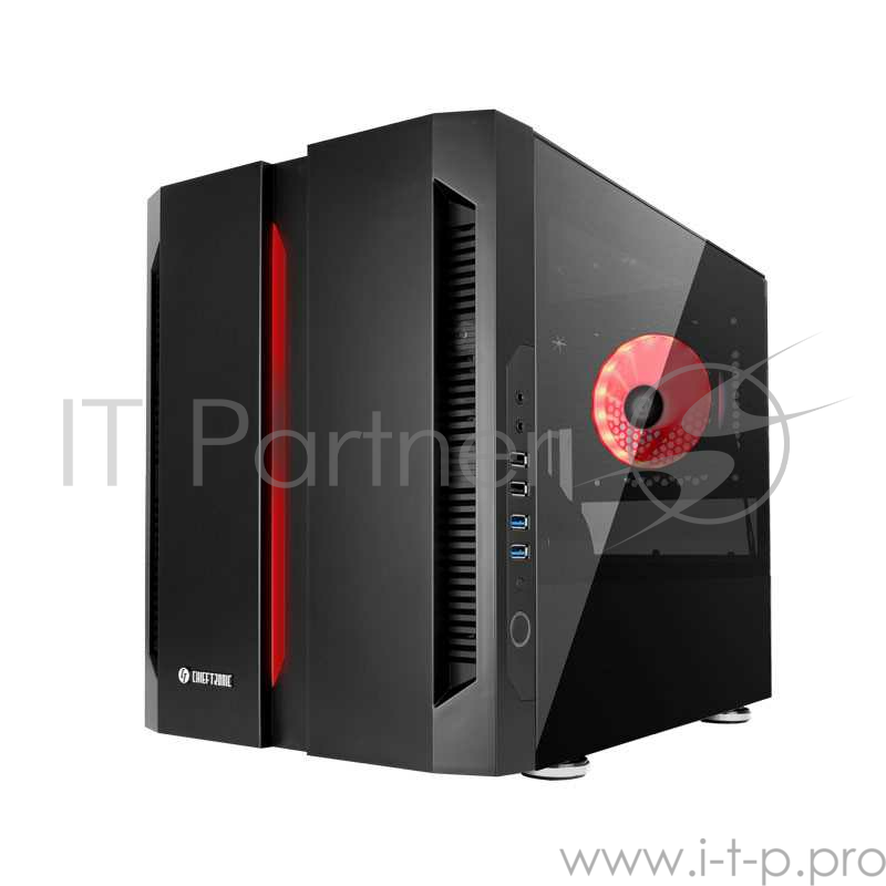 Корпус Chieftec Chieftronic Gaming case, Gaming case,w/1x RGB,fan controller,side Glass door. mATX. GM-01B-OP