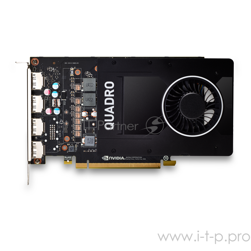 Видеокарта VGA PNY NVIDIA Quadro P2200, 5 GB GDDR5x/160 bit, PCI Express 3.0 x16, 4×DP1.4