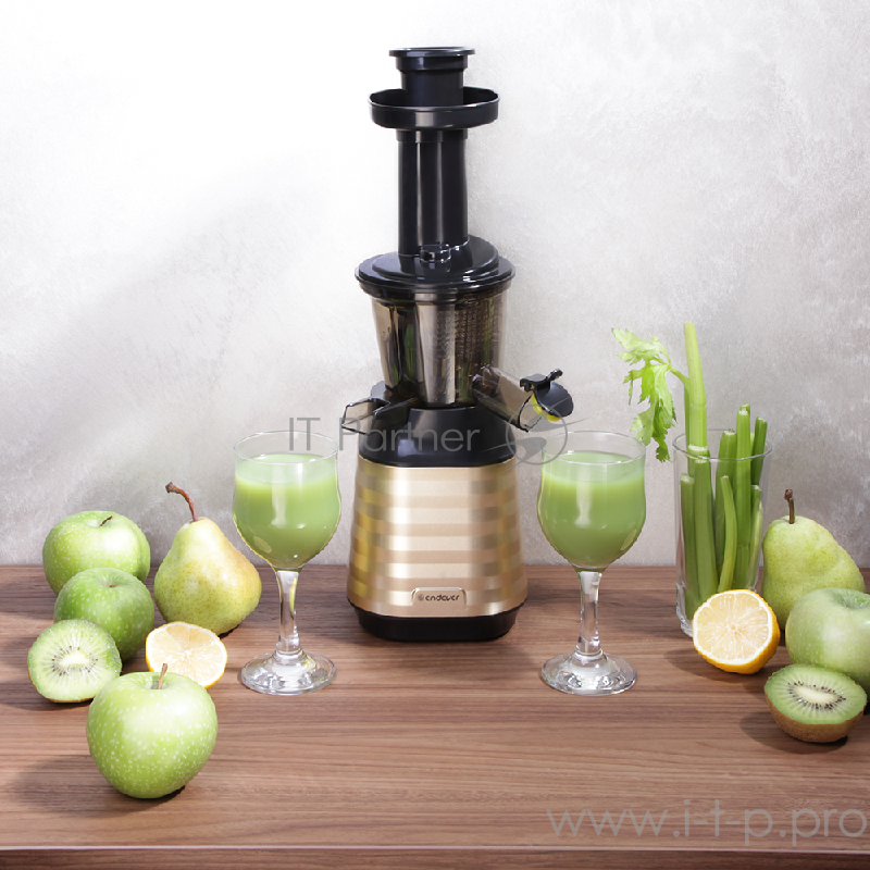 Соковыжималка Endever Sigma 89, черный/золотой