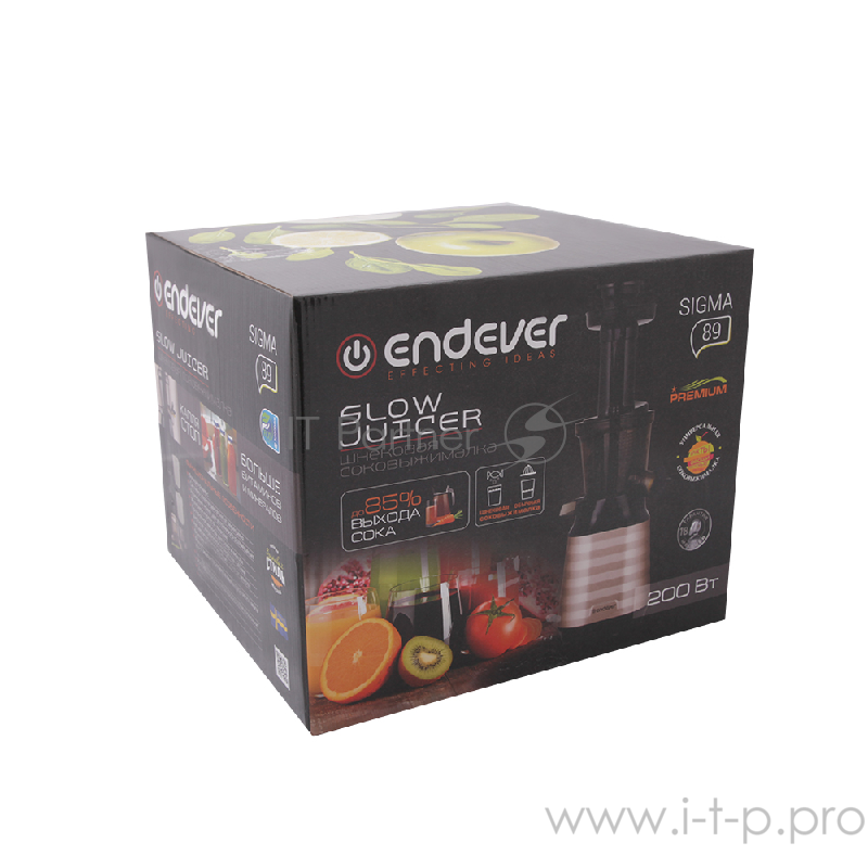 Соковыжималка Endever Sigma 89, черный/золотой