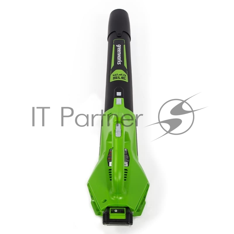 Воздуходувка аккумуляторная Greenworks 24V без АКБ и ЗУ (2404807)24V, без АКБ и ЗУ. Предназначается для уборки опавшей листвы, пыли, прочей грязи и мусора. Данная модель имеет аксиальное строение вентилятора, что делает возможным достижения высоких