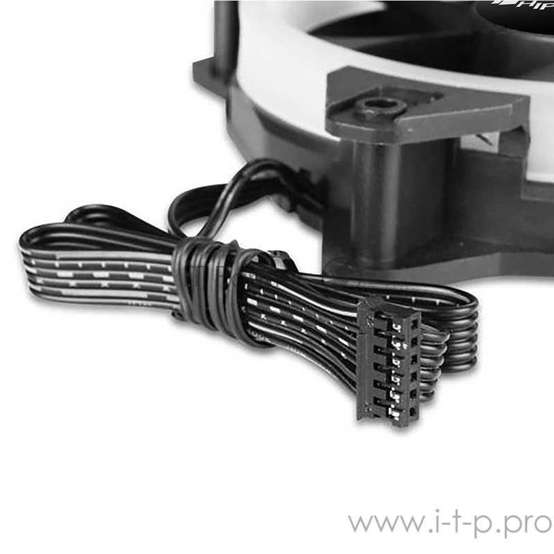 вентилятор для корпуса Single ring, RGB fan HIPER HCF1251-03, 120*120*25mm (38.5CFM, 1200RPM, 3+4PIN)