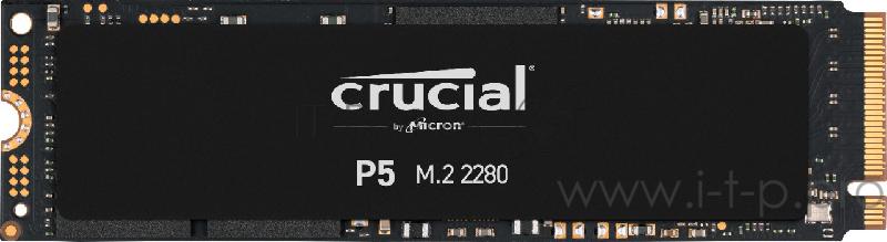 Твердотельный накопитель Crucial P5 SSD 2000GB, M.2 (2280), PCIe Gen 3.0, NVMe, R3400/W3000, 1200 TBW