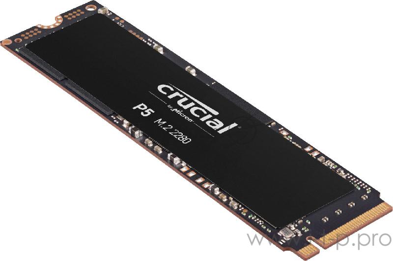 Твердотельный накопитель Crucial P5 SSD 250GB, M.2 (2280), PCIe Gen 3.0, NVMe, R3400/W1400, 150 TBW