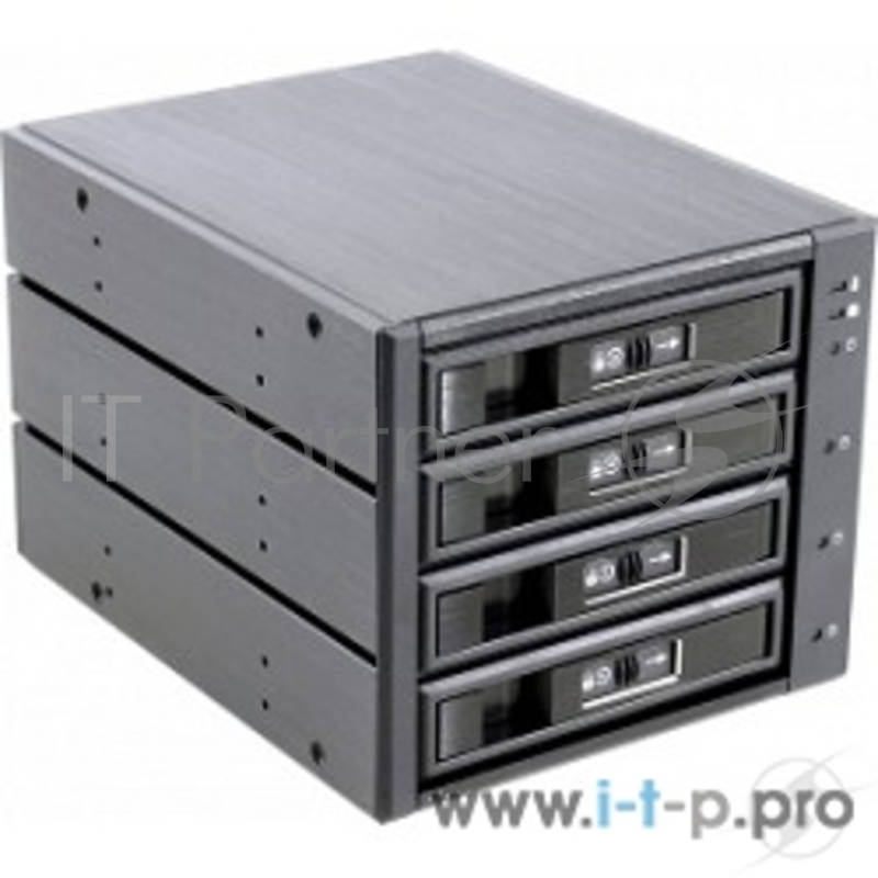 Опция к серверу Procase L3-304-SATA3-BK {Hot-swap корзина 4 SATA3/SAS 6Gb, черный, с замком, hotswap aluminium mobie rack module (3x5,25) 1xFAN 80x15mm}