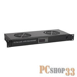 Монтажное оборудование Hyperline TRFA-MICR-2F-RAL9004 Модуль вентиляторный 19