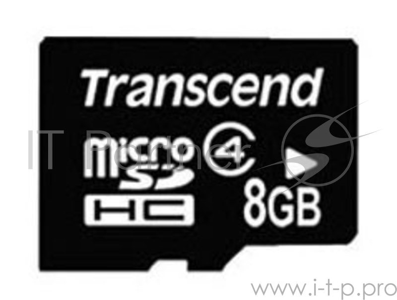 Карта памяти 8ГБ Transcend TS8GUSDHC4 microSD HC Class4 + адаптер