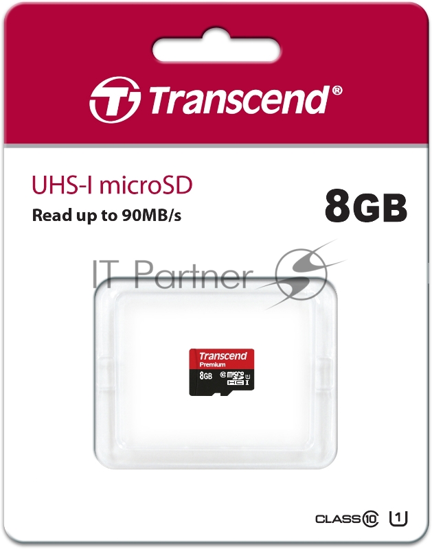 Карта памяти 8ГБ Transcend TS8GUSDCU1 microSD HC UHS-I Class10