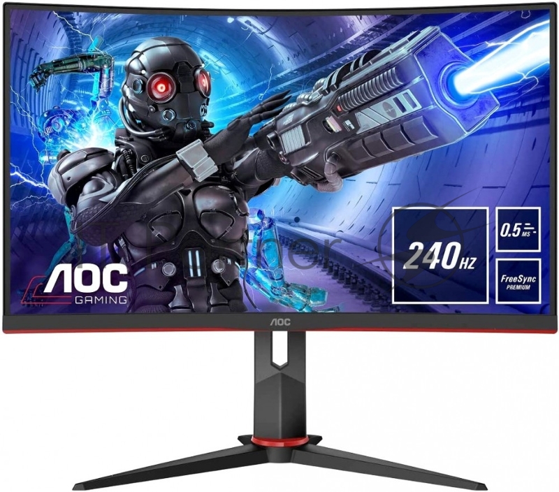 МОНИТОР 27 AOC C27G2ZE Black-Red (VA, изогнутый, 1920x1080, 240Hz, 0.5 ms, 178°/178°, 300 cd/m, 80M:1, +2xHDMI 2.0, +Di