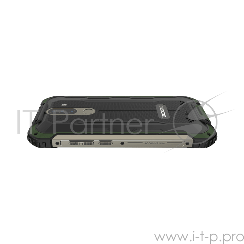 Смартфон Doogee Doogee S58 Pro Army Green, 5.71” 19:9 720 x 1520 пикселей, 4x2,0 ГГц+4x1,5 ГГц, 8 Core, 6GB RAM, 64GB, up to 256GB flash, 16 МП+ 2 МП + 2 МП/16Mpix, 2 Sim, 2G, 3G, LTE, BT v5.0, Wi-Fi, NFC, GPS, Type-C, 5180mAh, Android 10, 284 г, 162