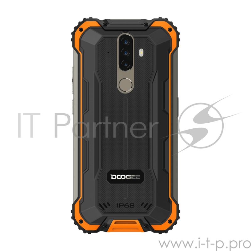 Смартфон Doogee Doogee S58 Pro Fire Orange, 5.71” 19:9 720 x 1520 пикселей, 4x2,0 ГГц+4x1,5 ГГц, 8 Core, 6GB RAM, 64GB, up to 256GB flash, 16 МП+ 2 МП + 2 МП/16Mpix, 2 Sim, 2G, 3G, LTE, BT v5.0, Wi-Fi, NFC, GPS, Type-C, 5180mAh, Android 10, 162,8 ммx